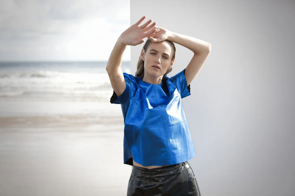 Leather T-Shirt Detail